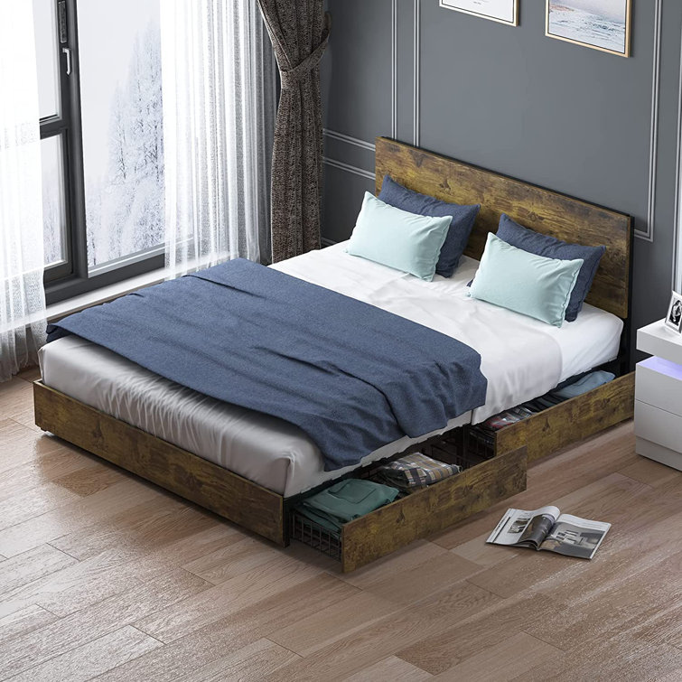 Wayfair king platform store bed with storage